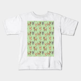 Chihuahua chihuahuas - green Kids T-Shirt